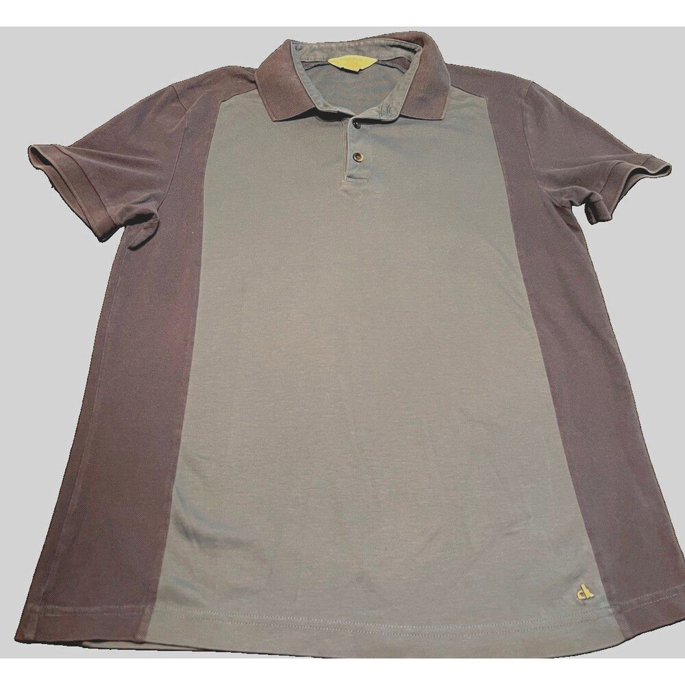 Calvin Klein Body Fit Polo Shirt Men’s M Blue/Navy Colorblock SS Logo Button